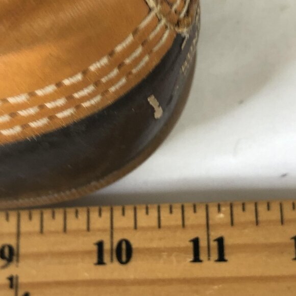 LL Bean Maine Hunting Shoe Boots Mens Size 8 Tan Brown Leather Duck Made USA - Picture 4 of 16